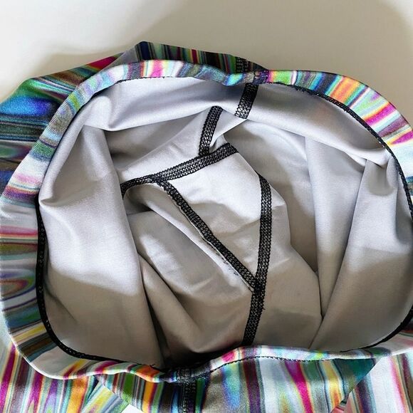 Terez Performance Leggings Watercolor Stripes Size X-Small Crop - Picture 5 of 14